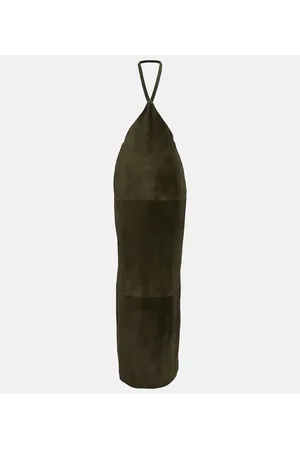 Alaïa AlaÃ¯a Suede maxi skirt