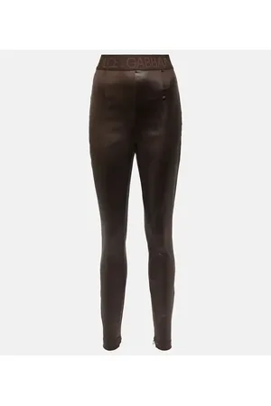 Dolce & Gabbana High-rise vinyl leggings