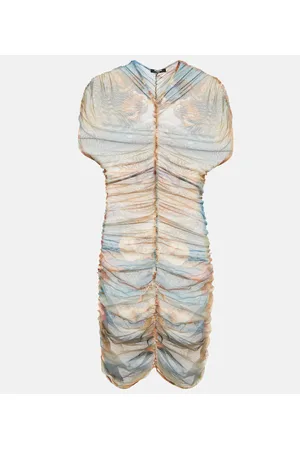 Balmain Printed tulle minidress