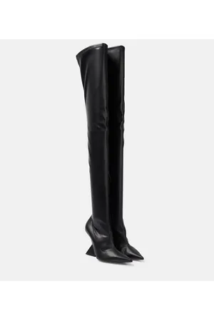 The Attico Cheope leather over-the-knee boots