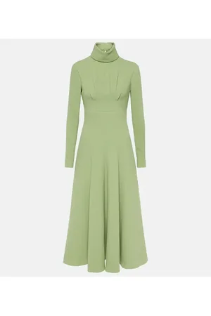 EMILIA WICKSTEAD Oakley pleated crÃªpe midi dress