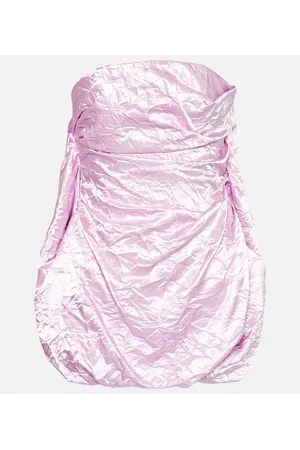 The Attico Strapless satin minidress