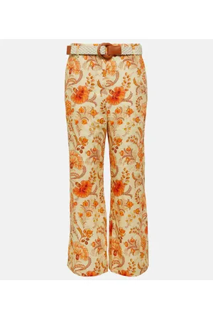 ZIMMERMANN Junie cropped linen flared pants
