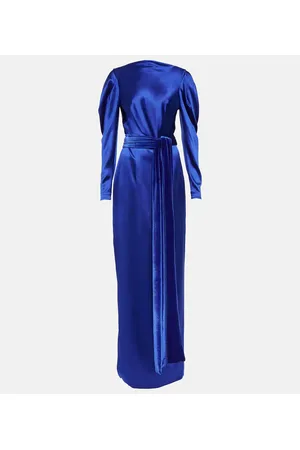 MONIQUE LHUILLIER Silk satin gown