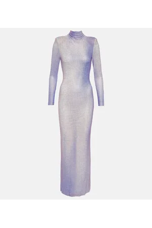 Self-Portrait Crystal-embellished maxi dress