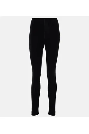 WARDROBE.NYC High-rise velvet leggings