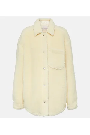 OFF-WHITE Wool-blend teddy shirt jacket