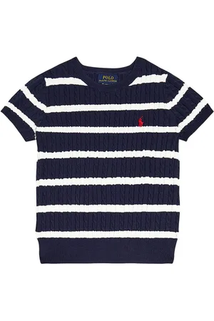 Ralph Lauren Striped knitted cotton top