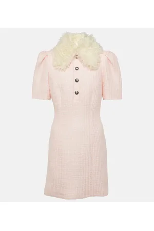 Alessandra Rich Sequined collared tweed minidress