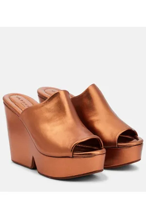 Robert Clergerie Dolcy leather platform mules