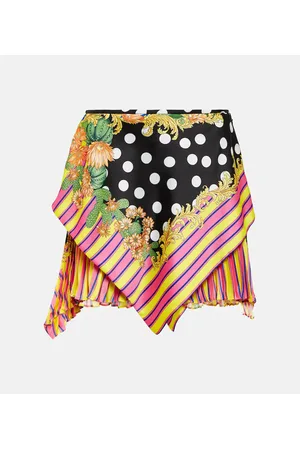 VERSACE Printed wrap miniskirt