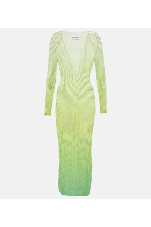 Self-Portrait Crystal-embellished maxi dress