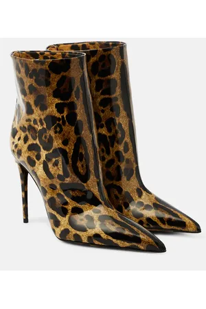 Dolce & Gabbana Lollo leopard-print leather ankle boots