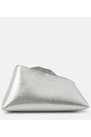 The Attico 8.30 PM metallic leather clutch