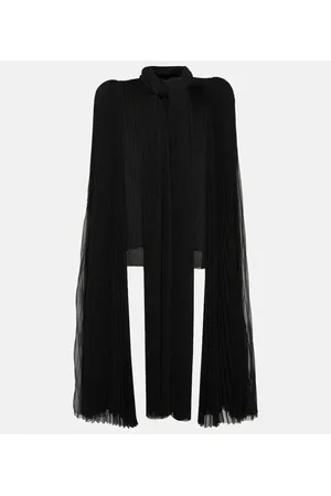 Balenciaga Pleated chiffon blouse