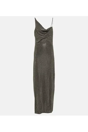 Stella McCartney Asymmetric embellished maxi dress