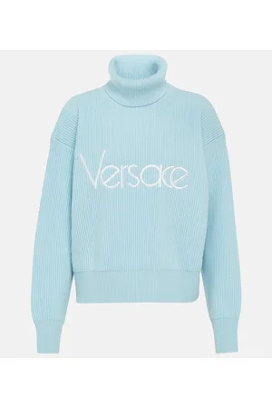 VERSACE Logo turtleneck sweater
