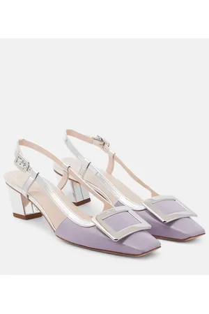 Roger Vivier Belle Vivier leather slingback pumps