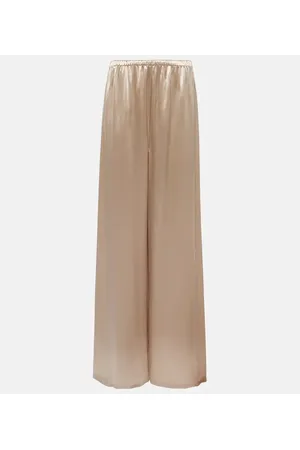 Salvatore Ferragamo Satin wide-leg pajama pants