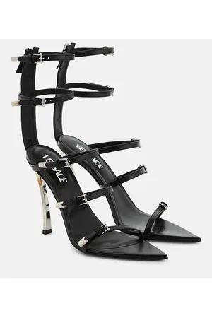 VERSACE Leather cage sandals