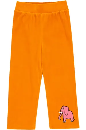 Mini Rodini Embroidered velour sweatpants