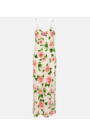 RODARTE Floral silk slip dress