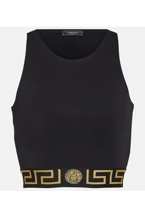 VERSACE Greca cutout sports bra