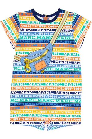 Marc Jacobs Baby logo cotton jersey playsuit
