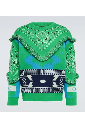 Alanui Icon Bandana jacquard virgin wool sweater