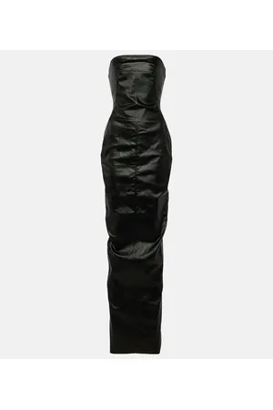 Rick Owens Bustier-detail denim gown