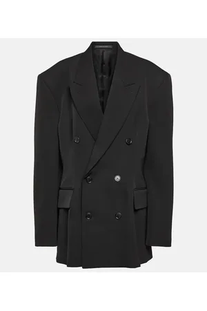 Balenciaga Cinched double-breasted wool blazer