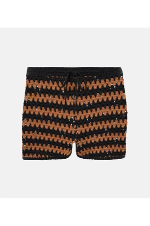 Staud Samara cotton crochet shorts