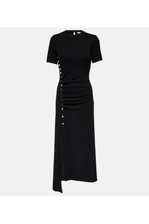 Paco rabanne Pleated jersey maxi dress