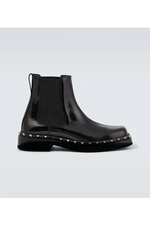 VALENTINO GARAVANI Rockstud-embellished leather ankle boots