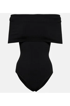 Alaïa AlaÃ¯a Off-shoulder knit bodysuit