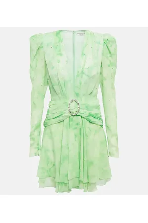 Alessandra Rich Belted silk minidress