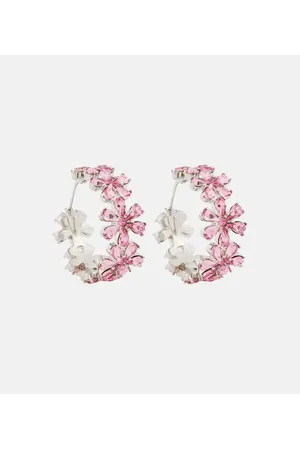 Amina Muaddi Crystal-embellished hoop earrings