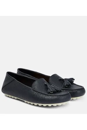 Loro Piana Dot Sole leather moccasins