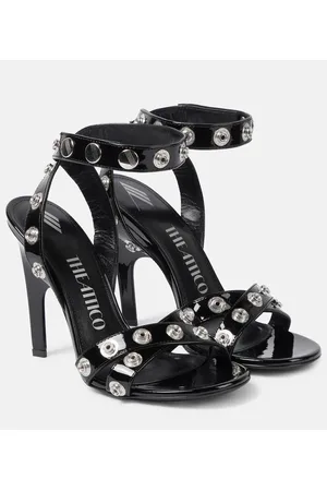 The Attico Cosmo embellished patent sandals