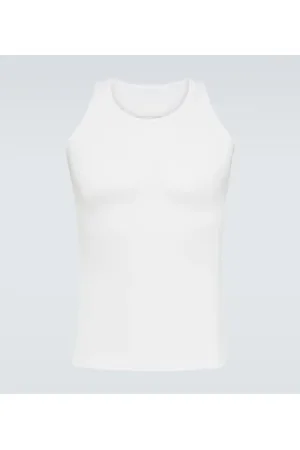 Maison Margiela Ribbed-knit cotton and silk tank top