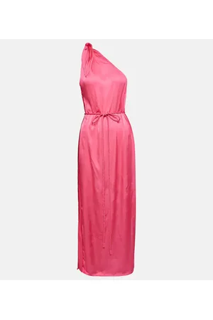 POUPETTE ST BARTH Isabelle one-shoulder satin kaftan