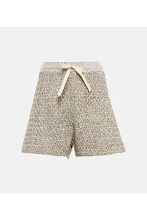 Jil Sander Open-knit cotton-blend shorts