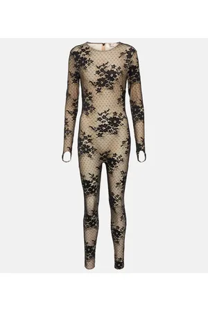 Wolford X N21 Pattie lace-paneled jumpsuit