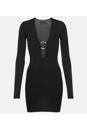 Louisa Ballou Embellished V-neck minidress
