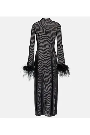 Oseree OsÃ©ree LumiÃ¨re Plumage midi dress