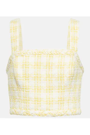 VERONICA BEARD Gingham tweed top