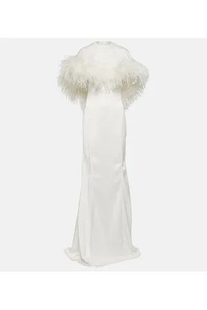 The Attico Feather-trimmed gown