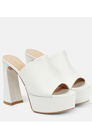 Gianvito Rossi Holly leather platform mules