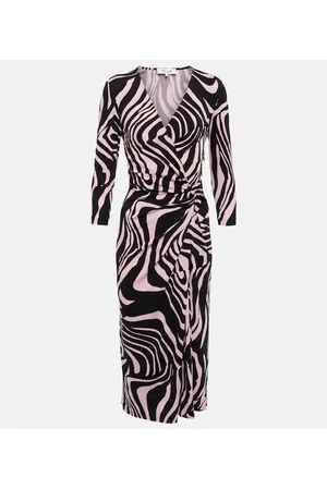 Diane von Furstenberg Printed ruched midi dress