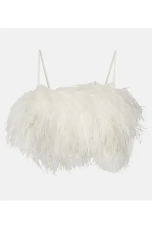 Rebecca Vallance Bridal Plume crop top